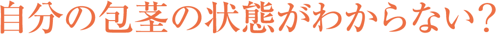 自分の包茎の状態がわからない？